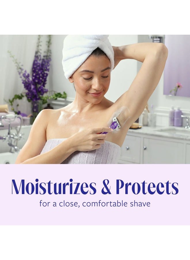 Skintimate Exotic Violet Blooms 4-Blade Disposable Razors - 4 ct - Image 2